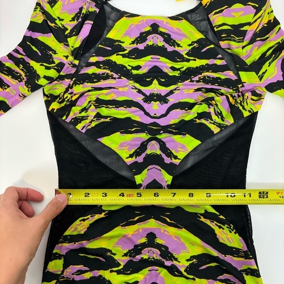 DUNDAS Vega Dress Short in Camo Tiger Size 36 - Picture 13 of 14